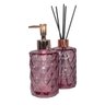 Kit Saboneteira e Aromatizador Difusor de Vidro Lavabo UZ Utilidades Rosa - 330ml - 1