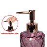 Kit Saboneteira e Aromatizador Difusor de Vidro Lavabo UZ Utilidades Rosa - 330ml - 3