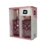 Kit Saboneteira e Aromatizador Difusor de Vidro Lavabo UZ Utilidades Rosa - 330ml - 5