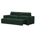 Ver imagem 2 de Sofá Decorativo Monica 3 Lugares Sala de Estar 252cm Reclinável e Retrátil Couro Verde Esmeralda Bri