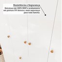 Ver imagem 7 de Quarto de Bebê com Guarda-Roupa 4 Portas e Berço Minicama 100% MDF Nina Espresso Móveis Branco/Brilho/Amêndoa