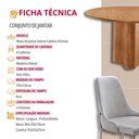 Ver imagem 7 de Sala de Jantar Mesa Selene com 4 Cadeiras Moderna Mobilia Luna/cinamomo Imbuia/prata