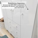 Ver imagem 6 de Quarto Infantil com Guarda-Roupa 4 Portas e Cômoda 1 Porta 100% MDF Mimo Espresso Móveis Branco/Brilho