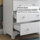Ver imagem 7 de Quarto Infantil com Guarda-Roupa 4 Portas e Cômoda 1 Porta 100% MDF Mimo Espresso Móveis Branco/Brilho