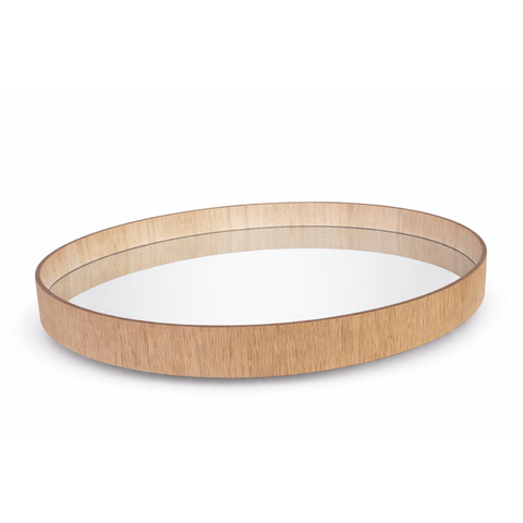 Bandeja Oval 45cm em MDF com Espelho Topazio Média Oona Design Mel