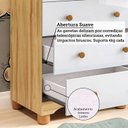 Ver mais imagens de Quarto Infantil com Guarda-Roupa 4 Portas e Cômoda 1 Porta 100% MDF Mimo Espresso Móveis Branco/Brilho/Amêndoa