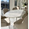 Mesa Saarinen para 6 Lugares Branca com Mármore Espírito Santo - 3