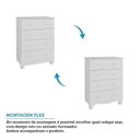 Ver imagem 7 de Quarto de Bebê Completo Berço Minicama Guarda-roupa 4 Portas e Cômoda 100% Mdf Nina Espresso Móveis