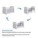 Ver imagem 5 de Quarto de Bebê Completo Berço Minicama Guarda-Roupa 4 Portas e Cômoda 100% MDF Nina Espresso Móveis Branco/Brilho