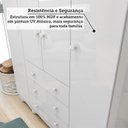 Ver mais imagens de Quarto de Bebê Completo Berço Minicama Guarda-Roupa 4 Portas e Cômoda 100% MDF Nina Espresso Móveis Branco/Brilho