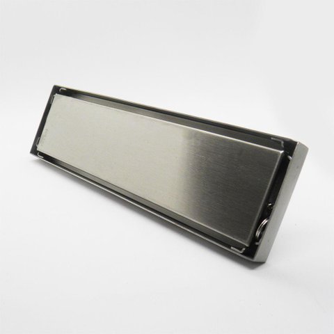Ralo Invisivel Linear 30cm Inox Canto Anti Odor Anti Insetos Tampa Banheiro