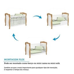 Quarto de Bebê Completo Berço Minicama Guarda-roupa 4 Portas e Cômoda 100% Mdf Nina Espresso Móveis - 6