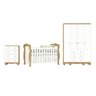Quarto de Bebê Completo Berço Minicama Guarda-roupa 4 Portas e Cômoda 100% Mdf Nina Espresso Móveis - 3