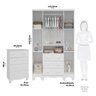 Quarto Infantil com Guarda-roupa 4 Portas e Cômoda 4 Gavetas 100% Mdf Mimo Espresso Móveis - 3