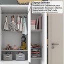 Ver mais imagens de Quarto Infantil com Guarda-Roupa 4 Portas e Cômoda 4 Gavetas 100% MDF Mimo Espresso Móveis Branco/Br