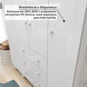 Ver imagem 6 de Quarto Infantil com Guarda-Roupa 4 Portas e Cômoda 4 Gavetas 100% MDF Mimo Espresso Móveis Branco/Br