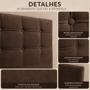 Ver imagem 4 de Cabeceira Casal King Cama Box Estofada Virginia 195 cm Veludo