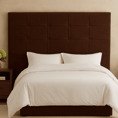 Cabeceira Casal King Cama Box Estofada Virginia 195 Cm Veludo