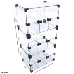 Baleiro Expositor Modulado em Vidro - 0,30 x 0,60 x 0,20 - 1