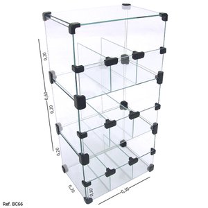 Baleiro Expositor Modulado em Vidro - 0,30 x 0,60 x 0,20