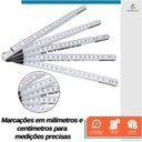 Ver imagem 4 de Metro Régua Dobrável em Madeira com Escala Métrica 2 Metros - Starfer