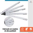 Ver imagem 2 de Metro Régua Dobrável em Madeira com Escala Métrica 2 Metros - Starfer