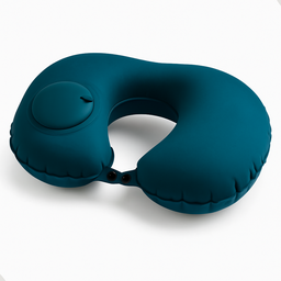 Travesseiro Almofada Pescoço Inflável  Cervical Ergonômico Carro Ônibus Avião Cor Verde - 1