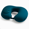 Travesseiro Almofada Pescoço Inflável  Cervical Ergonômico Carro Ônibus Avião Cor Verde - 1