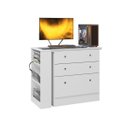 Ver imagem 3 de Cômoda com Mesa Giratória Gamer para Escritório Mdf: Branco