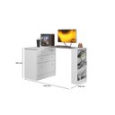 Ver imagem 5 de Cômoda com Mesa Giratória Gamer para Escritório Mdf: Branco