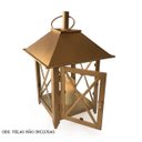Ver mais imagens de Lanterna Artesanal Iluminação Bom Preço Direto da Fábrica - Dourado