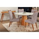 Ver imagem 1 de Mesa de jantar + 4 Cadeiras Itália tampo 120 cm Peach