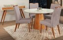 Ver imagem 1 de Mesa de jantar + 4 Cadeiras Itália tampo 120 cm Peach