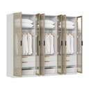 Ver imagem 5 de Guarda-Roupa Planejado 3 Peças 6 Portas Jade CabeCasa MadeiraOriginals Branco/Fosco/Avelã