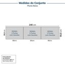 Ver imagem 2 de Guarda-Roupa Planejado 3 Peças 6 Portas Jade CabeCasa MadeiraOriginals Branco/Fosco/Avelã