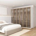 Ver imagem 1 de Guarda-Roupa Planejado 3 Peças 6 Portas Jade CabeCasa MadeiraOriginals Branco/Fosco/Avelã