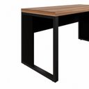 Ver mais imagens de Escrivaninha Mesa Escritório Diretor em L com Gaveteiro Suspenso 150cm Espresso Móveis Macadâmia e Preto Marrom