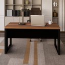 Ver imagem 6 de Escrivaninha Mesa Escritório Diretor em L com Gaveteiro Suspenso Espresso Móveis