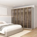 Ver imagem 1 de Guarda-Roupa Planejado 3 Peças 6 Portas Jade CabeCasa MadeiraOriginals Cinza/Urbano/Avelã