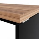 Ver imagem 6 de Escrivaninha Mesa Escritório Diretor em L 150cm Espresso Móveis Macadâmia e Preto Marrom