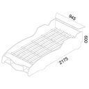 Ver imagem 3 de Cama Infantil Carro F1 Solteiro MDF para Colchão 88cm Vermelha