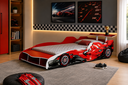 Ver imagem 1 de Cama Infantil Carro F1 Solteiro MDF para Colchão 88cm Vermelha