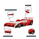 Ver imagem 6 de Cama Infantil Carro F1 Solteiro MDF para Colchão 88cm Vermelha