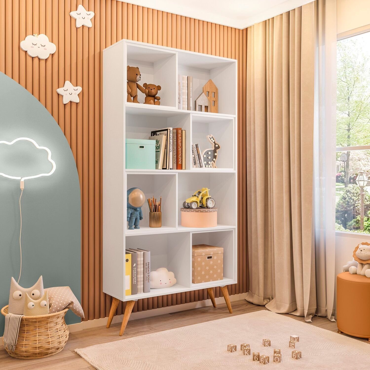 Estante Infantil com 4 Nichos Magic Yescasa | MadeiraMadeira