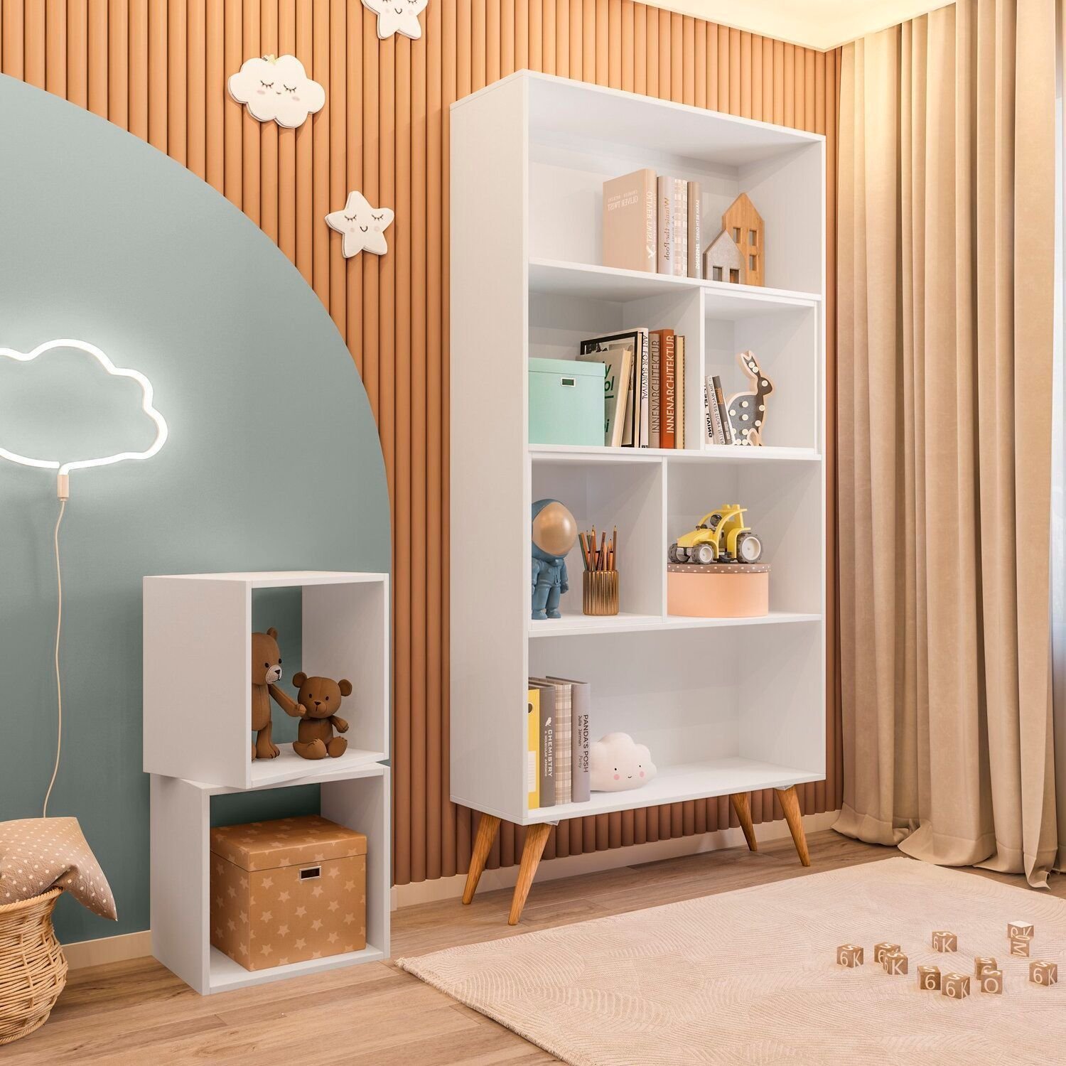 Estante Infantil com 4 Nichos Magic Yescasa | MadeiraMadeira