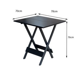 Mesa De Madeira 70X70 Preto - Preto - 2