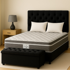 Colchão Casal Probel Evolution + Base Box + Painel + Calçadeira – Conforto e Qualidade