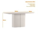 Ver imagem 3 de Conjunto Sala de Jantar Mesa Serena Tampo de Vd 180cm com 8 Cad.Cecilia Cinza/Off White/Ypê