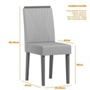 Ver imagem 4 de Conjunto Sala de Jantar Mesa Serena Tampo de Vd 180cm com 8 Cad.Cecilia Cinza/Off White/Ypê
