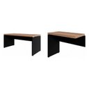 Ver imagem 3 de Escrivaninha Mesa Escritório Diretor em L 170cm Espresso Móveis Macadâmia E Preto